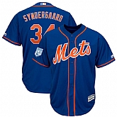 Mets 34 Noah Syndergaard Royal 2019 Spring Training Cool Base Jersey Dzhi,baseball caps,new era cap wholesale,wholesale hats